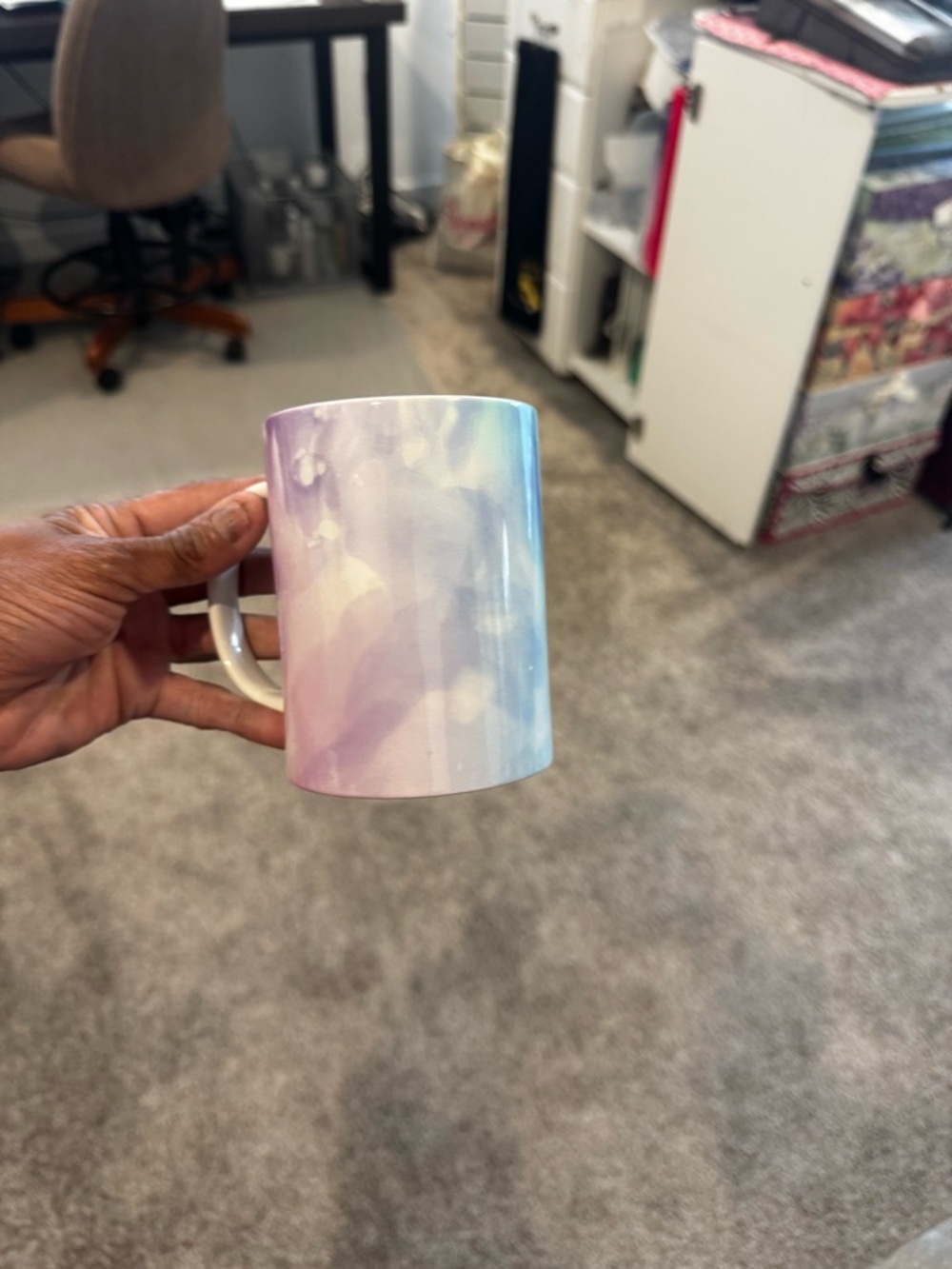 Pastel Ombre Ceramic Mug - Pink to Blue Gradient